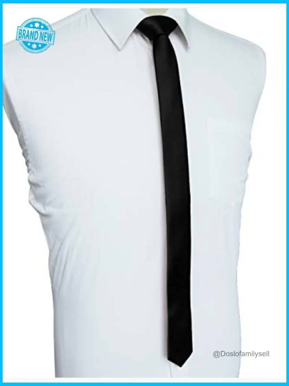 Ultra Skinny Slim Necktie Kipper Tie Business Formal Silk Polyester